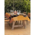 thumbnail image 4 of 60x120 Inch Outdoor Tablecloth with Umbrella Hole Zipper Rectangle Yellow Black Rectangular Tablecloths Outside Waterproof Vintage Ethnic Tribe Abstract Art Patio Table Cloth Cover for Picnic Party, 4 of 8