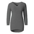 thumbnail image 5 of JIAYUE Sweaters for Women Solid Color Winter Pullover V Neck Long Sleeve Thick For Ladies Warm Everyday Apparel, 5 of 7