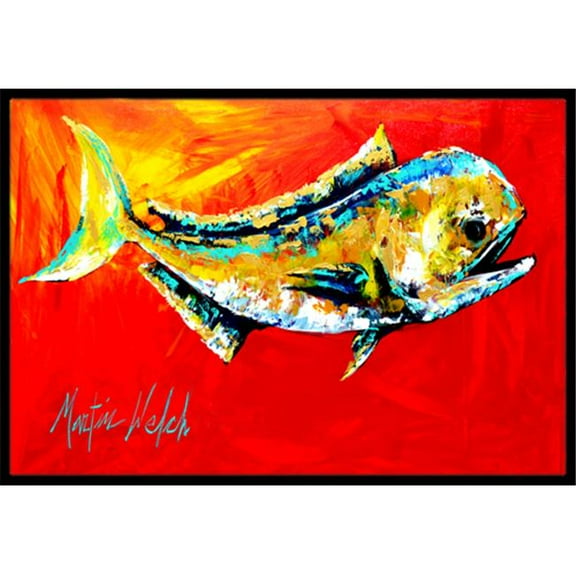 24 x 36 In. Danny Dolphin Fish Indoor or Outdoor Mat