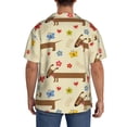 thumbnail image 7 of Goofa Dachshund Dog And Flower Printed Men's Casual Short-sleeved Shirt,Lightweight Breathable Button-down,Summer Casual men's top,Versatile Fashion shirt-Medium, 7 of 7