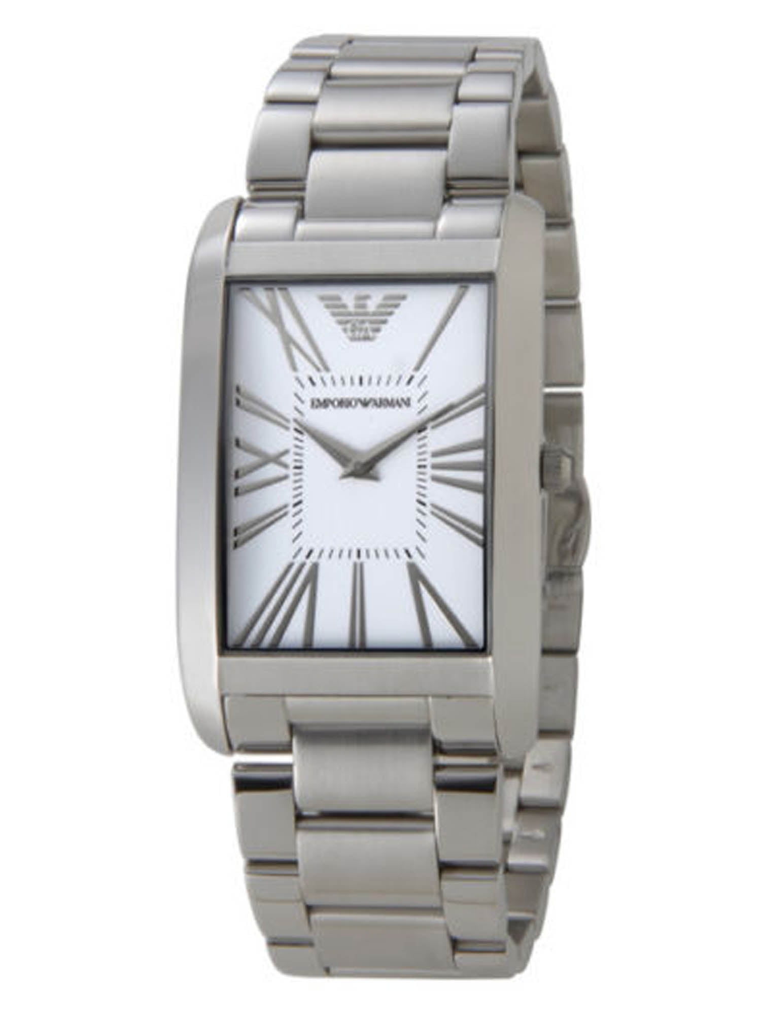 Emporio Armani Super Slim White Dial Men's Stainless Steel Watch AR2036 ...