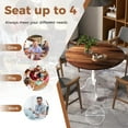 thumbnail image 4 of Round Dining Table for 4, 40 Inch Farmhouse Round Kitchen Table with Heavy-Duty Rubber Wood Frame & Curved Trestle Legs, Mid-Century Rustic Pedestal Table for Home, Dining Room & Living Room, 4 of 18