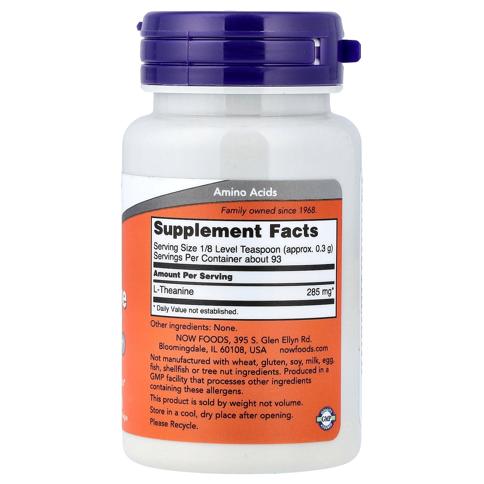 thumbnail image 4 of NOW Foods Supplements, L-Theanine Pure Powder, Tension Management*, Amino Acid, 1-Ounce, 4 of 4