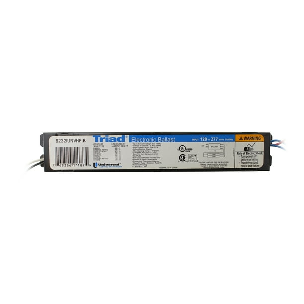 Universal B232IUNVHPB Electronic Fluorescent Ballast, 2 Lamp, 32W T8