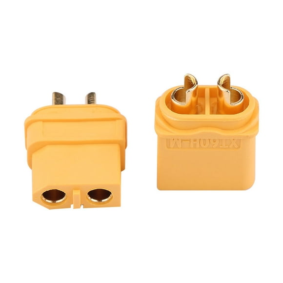 2Pcs XT60H Connector Male, XT60+ Connector, Professional XT60H, Durable Easy to Grip for Home Industry