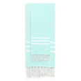thumbnail image 2 of Linum Home Authentic Ella Soft Aqua Monogrammed Pestemal Fouta Turkish Cotton Beach and Head Towel Set (Set of 2) J, 2 of 5