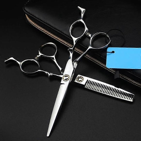 6 Inch Professional Hair Cutting Scissors with Sharp Japanese Steel Blades and Ergonomic Grip