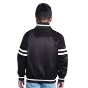 Youth Starter Black Miami Heat Satin Full-Snap Varsity Jacket