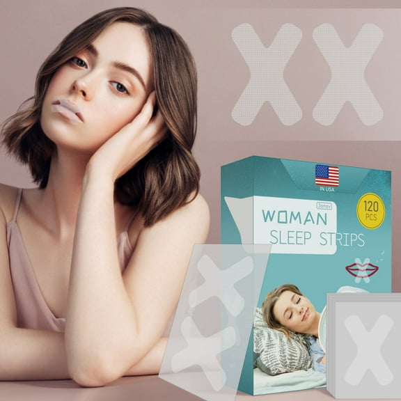 120 Pieces Sleep Mouth Band - Gentle and Hypoallergenic Sleep Strips to Relieve Snoring for Better Nasal Breathing and Better Sleep - Safe, Easy to Use