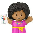 thumbnail image 4 of Replacement Part for Collectible Fisher-Price Little People Dollhouse Schoolhouse Playground Playset JCW82 - Replacement African American Art Teacher Figure Dressed in Pink, 4 of 5