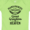 thumbnail image 4 of Inktastic Handpicked for Earth by My Great Grandma in Heaven Boys or Girls Baby Bodysuit, 4 of 5