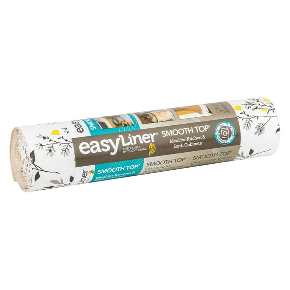 Smooth Top EasyLiner Brand Shelf Liner, Dark Gray Branch, 12 in. x 10 ft.