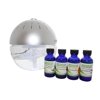 EcoGecko Earth Globe Glowing Water Air Washer and Revitalizer, Water Based Air Purifier Humidifier Aromatherapy Air Cleaner Oil Diffuser with 4 Pack 100% Natural Pure Essential Oils,