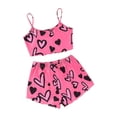 thumbnail image 4 of Xmyrz Valentine's Day Womens Pajama Sets Spaghetti Strap Camisoles Thin Sleepwear Sleeveless Shorts Set Print Pj Outfit Loungewear Casual Vest, 4 of 4