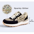 thumbnail image 3 of LUCKY STEP Womens Retro Chunky Sneakers Fashion Color Blocked Casual Shoes,Gold&Black, 3 of 10