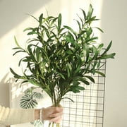 Dengjunhu Olive Branches Artificial Plants Greenery Stems Olive Leaves Fake Fruits Silk Plants