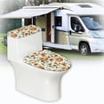 thumbnail image 6 of HELLHERO Sunflower and Pumpkin Pattern Durable for Household, Universal Elastic Fabric Toilet Seat Covers Set, Stretch, Elastic Edge, Pack of 2, 6 of 8