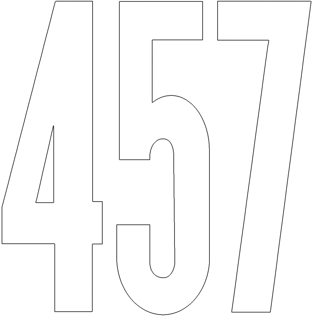 Permanent Adhesive Vinyl Numbers 4" 49/PkgWhite Walmart Canada