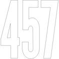 thumbnail image 1 of Permanent Adhesive Vinyl Numbers 4" 49/Pkg-White, 1 of 2