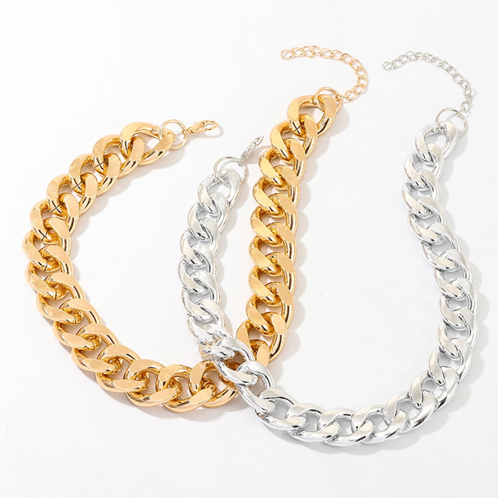 Details about   Mens 14k Gold Filled Thick Miami Cuban Link Choker necklace 24" bracelet 6mm