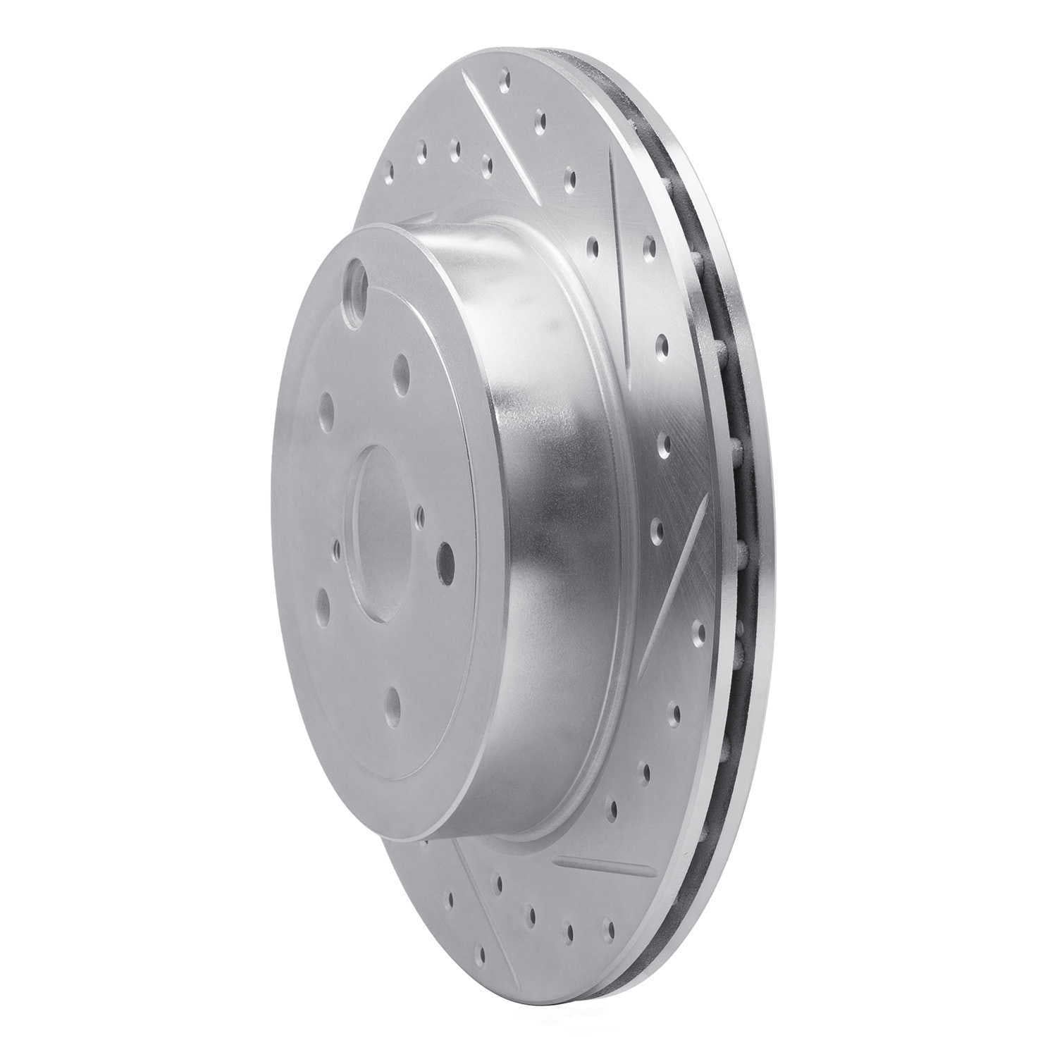 Dynamic Friction Company 631-13022R DFC Brake Rotor - Drilled And Slotted - Silver