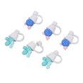 thumbnail image 2 of 6Pcs Silicone Straw Caps Covers Cartoon Resuable Dustproof Drinking Straw Tip Cap, 2 of 6
