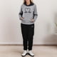 thumbnail image 4 of Gibobby Conjunto de sudadera informal para mujer Conjunto de sudadera con capucha para mujer con estampado y bolsillo, de manga larga y pantalones deportivos (Gris,XL), 4 of 5