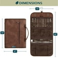 thumbnail image 3 of PAVILIA Hanging Toiletry Bag Men Women, Travel Kit Foldable Toiletries Organizer, Roll up Cosmetics Makeup Bag Accessories, Waterproof Essentials Dopp Case (Brown), 3 of 7
