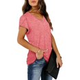 thumbnail image 5 of Weikingp Cooling Shirts For Women Womens Tops Dressy Casual Women ShirtShort SleeveCasualStylish Top Shirts Summer Tops For Women Pink L, 5 of 7