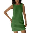 thumbnail image 2 of Neewe Women's Summer Midi Dress Casual Plain Scoop Neck Sleeveless Strap Flowy Short Dresses with Pockets, 2 of 8