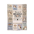 thumbnail image 2 of Beagle Lover Blanket Gift Cute Beagle Dog Pattern Throw Blanket Cozy Soft Home Decor Gift for Women Dog Moms Pet Lovers 80x60, 2 of 6