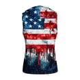 thumbnail image 6 of GrmtClth Usa Flag Hooded Tank Tops for Men Independence Day 4th Of July Slim Fit Gym Hoodie Sleeveless Soft Muscle Shirts Sporty Bodybuilding Clothing Light Blue 3XL, 6 of 7