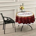 thumbnail image 6 of Coolnut Round Tablecloth 60", Merry Christmas Table Cover, Water Resistant Spill Proof Large Table Cover for Indoor & Outdoor Family Gathering Dinner, BBQ Christmas Decoration, 6 of 7