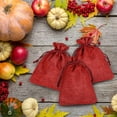 thumbnail image 7 of Naler 24 Pcs Wine Red Christmas Burlap Drawstring Gift Bags for Kids Adults Wedding New Year Party Favor, 7 of 7