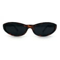 thumbnail image 4 of Womens Oval Subtle Cat Eye Thin Plastic Retro Vintage Vibe Sunglasses Tortoise - Black, 4 of 8