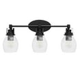 thumbnail image 2 of Aiwen 3-Light Black Vanity Light Wall Sconce with Clear Glass Shade, Farmhouse Bathroom Indoor/Outdoor Wall Lamp, 2 of 10