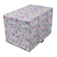 thumbnail image 1 of Pastel Dog Crate Cover, Peonies Daisies Tulips Colorful Doodle Style Botanical Garden with Heart Shapes, Easy to Use Pet Kennel Cover for Medium Large Dogs, 35" x 23" x 27", Multicolor, by Ambesonne, 1 of 6