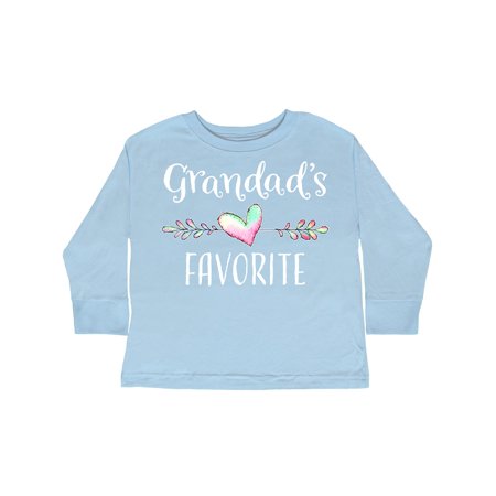 

Inktastic Grandads Favorite- Heart Grandchild Gift Toddler Boy or Toddler Girl Long Sleeve T-Shirt