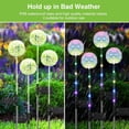 thumbnail image 5 of Solar Garden Lights Outdoor Decor, 6 Pack Solar Dandelion Garden Lights with Colorful 16 LED, Waterproof Garden Decor Outdoor Solar Flower Lights for Patio, Yard, Pathway Decoration, 5 of 7