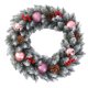 thumbnail image 1 of Corona navideña Corona navideña artificial Corona para puerta de entrada Bayas rojas Navidad Rosa, 1 of 9