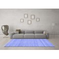 thumbnail image 3 of Ahgly Company Indoor Round Oriental Blue Modern Area Rugs, 4' Round, 3 of 4