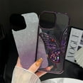 thumbnail image 2 of for iPhone Case,Luxury Glitter Sparkle Sparkly Bling ElectroPlated Butterfly Pattern Soft Shockproof Phone Case (Gold,iPhone 15 Pro), 2 of 6