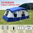 thumbnail image 2 of ASTRAEA 10 Person Tent for Camping, Large Waterproof Multi Room Family Tents with Skylight & Removable Rainfly, Easy Setup, 2 of 7
