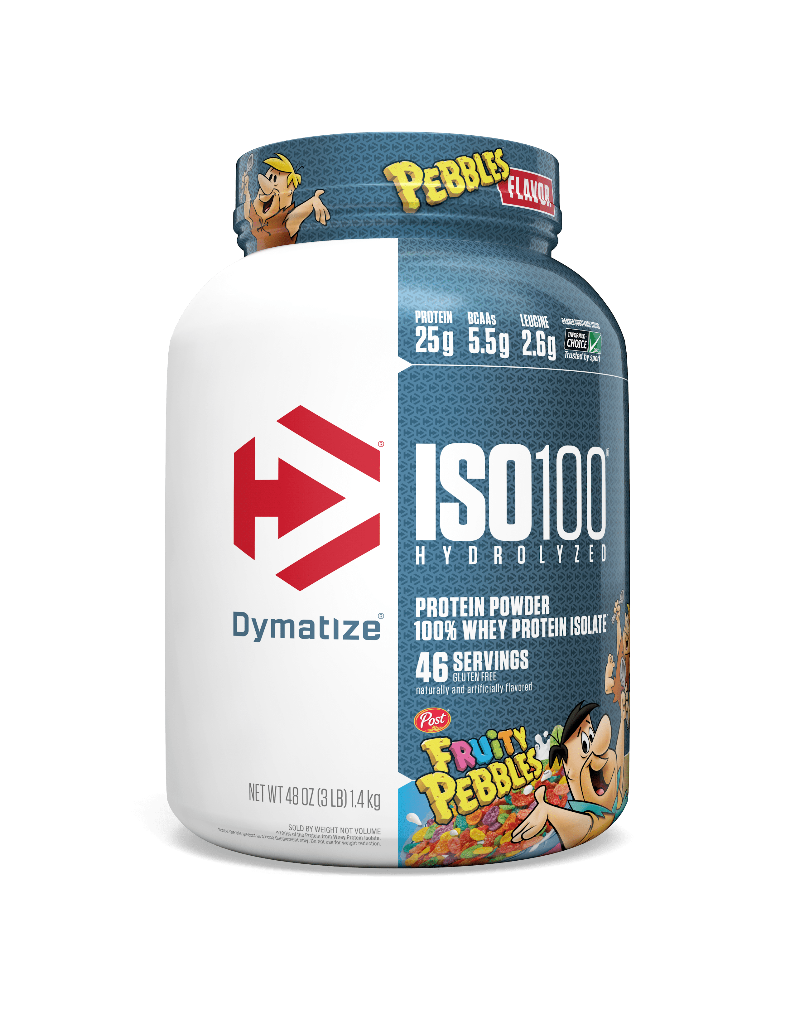 Dymatize ISO100 Whey Isolate Protein Powder, Fruity Pebbles, 25g