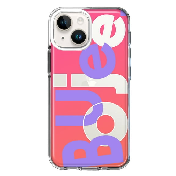 MUNDAZE Case for Apple iPhone 15 Hybrid Shockproof Slim Hard Soft TPU Shell Heavy Duty Protective Phone Cover - Pink Purple Clear Funny Text Quote Boujee