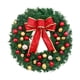 thumbnail image 1 of Widget Corona de Navidad con bolas de nudo de lazo, guirnalda colgante de Feliz Navidad de 20 pulgadas, corona Artificial para decoración de fiesta de pared de puerta delantera Abanopi Widget, 1 of 7