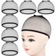 thumbnail image 1 of MORGLES Gorro para Peluca, 6 Piezas, Gorros para Peluca de Red de Malla, Red para el Cabello Tejida para Peluca, Gorros para Peluca de Rejilla de Extremo Cerrado para Mujer, Negro, 1 of 5