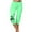 Green pants for women, variant on ZZwxWA Casual Pants Floral Print Plus Size Elastic Drawstring Capris Fashion Cute Skinny Fit Below the Knee High Waist Trousers Beige XXXL
