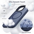 thumbnail image 4 of Designed for iPhone 14 Pro Case, [Support Magsafe] Soft Silicone Slim Anti-Scratch Case for iPhone 14 Pro 6.1 inch, Blue, 4 of 12