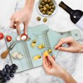 thumbnail image 4 of Pillar Cutting Board, Architecture Themed Design Ionic Doric and Corinthian Marble Columns Digital Print, Decorative Tempered Glass Cutting and Serving Board, Wine Bottle Shape, Coconut, by Ambesonne, 4 of 5